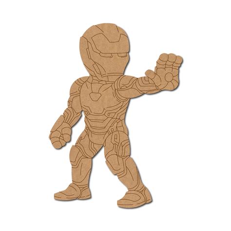 Iron Man Pre Marked MDF Design 1 – Woodle India