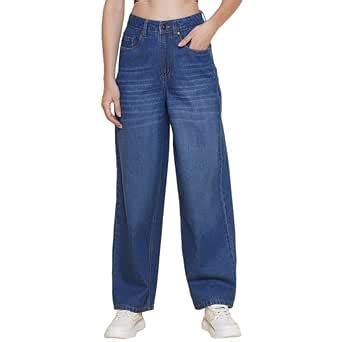 Buy PUELLA Wid Leg Jeans - Blue at Amazon.in
