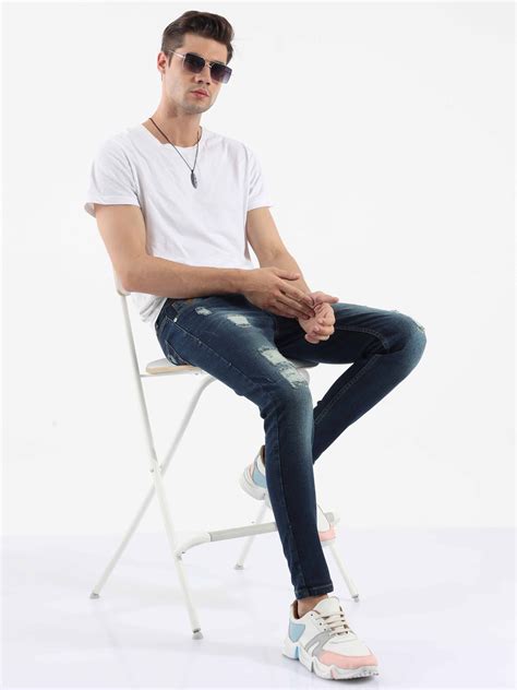 Shop Indigo Blue Tone Jeans for Men Online in India