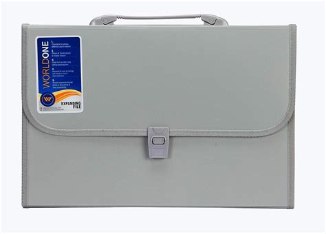 Worldone Expanding File Folder with Handle & Lock 13 Indexed Pocket fo ...