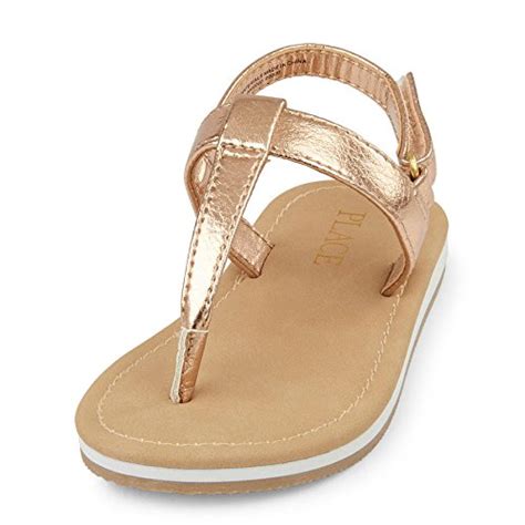 The Children's Place Girl's Rose Gold Flip-Flops and House Slippers - 5 ...