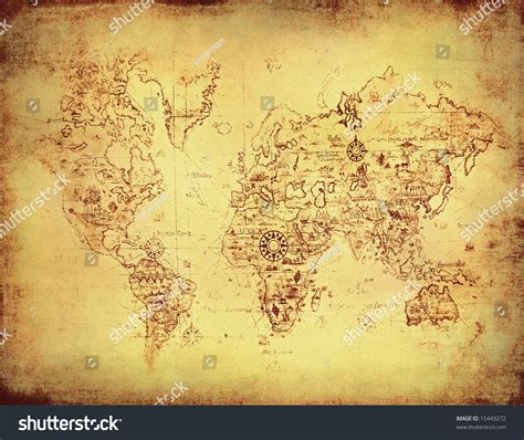 Old Map of World 的图像结果