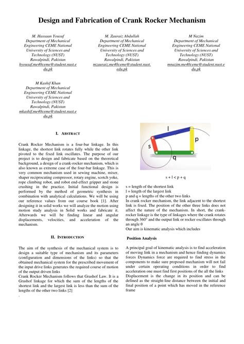 Rocker Connection Machine Design 的图像结果
