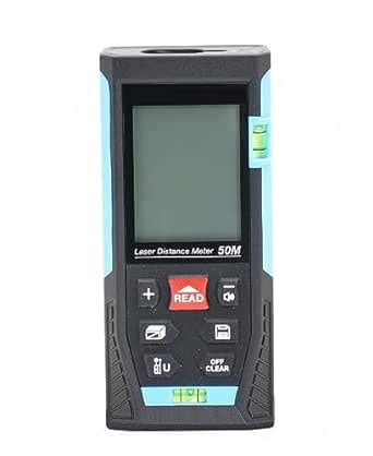 QAWACHH Digital Laser Measure w/2 Bubble Levels, M/in/Ft/Ft+in Unit ...