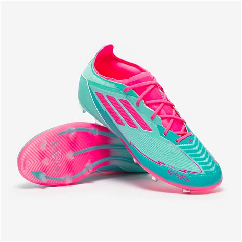 adidas Kids F50 Pro x Messi Firm Ground - Flash Aqua/Lucid Pink/Lucid ...