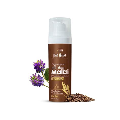 Nat Habit All Day Face Cream, Fresh Whipped Flax Bakuchi Face Malai ...