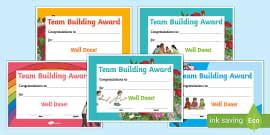 Best Team Award Certificate (teacher made) - Twinkl