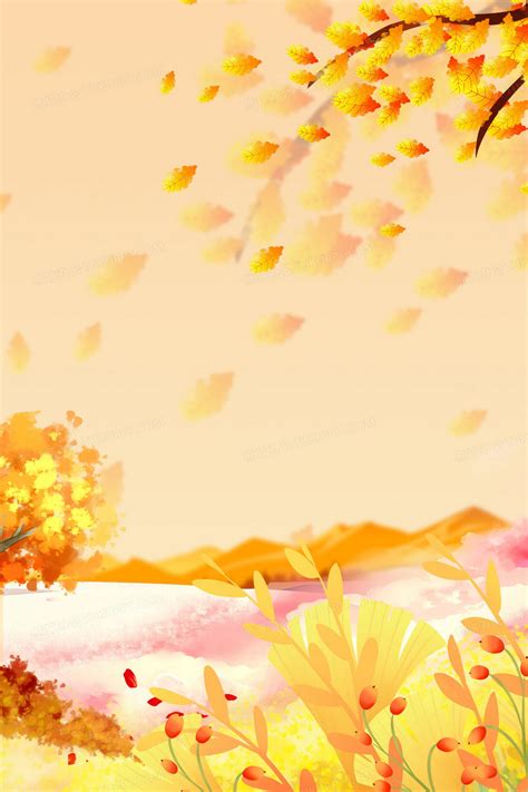 黄色清新自然秋天秋季背景图背景图片素材免费下载_熊猫办公