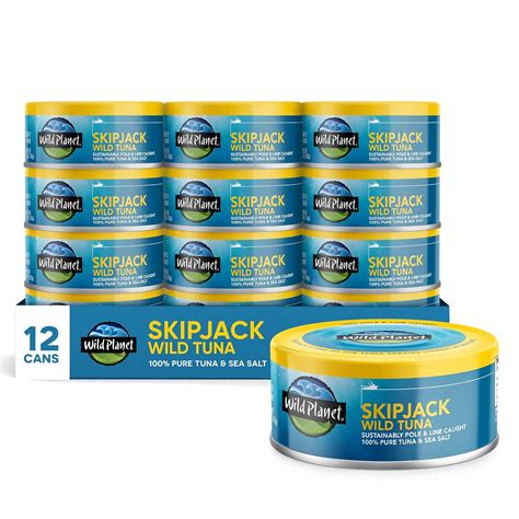 Amazon.com : Wild Planet Skipjack Wild Tuna, Sea Salt, Canned Tuna ...
