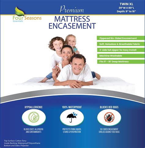 Amazon.com: AllerEase Waterproof Mattress Protector, Maximum Allergy ...