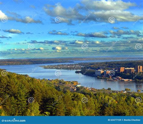 Quincy Hill Overlook in the Fall Stock Image - Image of quincy, lake ...