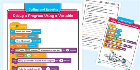 Robotics and Coding – Debug a Program Using a Variable