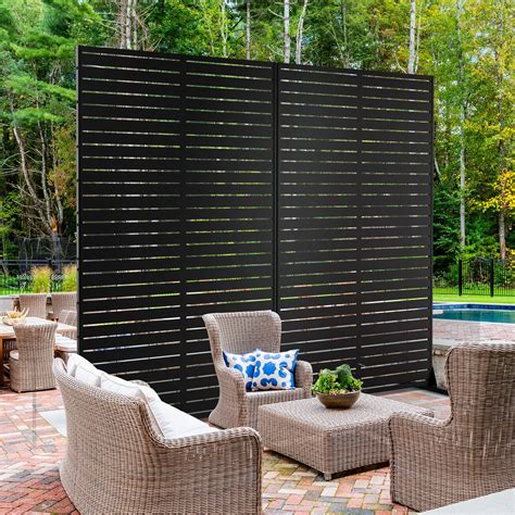 Metal Patio Privacy Screens MAYEERTY 72"x47" Outdoor Privacy Screen