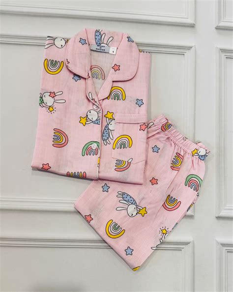 Starry Rainbow Pink Night Suit – Hugs N Snugs