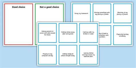 KS2 Good Home Choices Sorting Activity