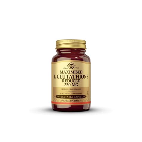Solgar Maximised L Glutathione Reduced 250 Mg Vegetable Capsules Pack ...