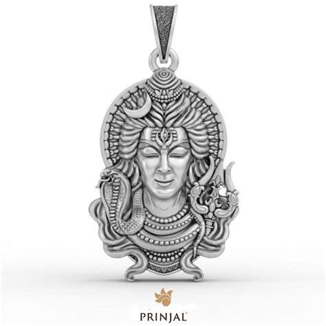Adiyogi Mahadev Silver Pendant – Prinjal Jewels