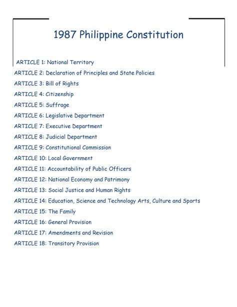 The 1987 Philippine Constitution | PPT