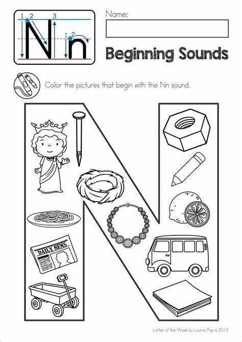 Letter N Activity Worksheets Alphabet Letter Of The Week N Activities