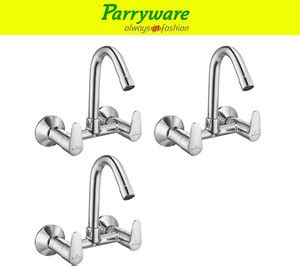 Parryware Uno Wall Mounted Sink mixer with Swivel Spout set of 3 pic ...