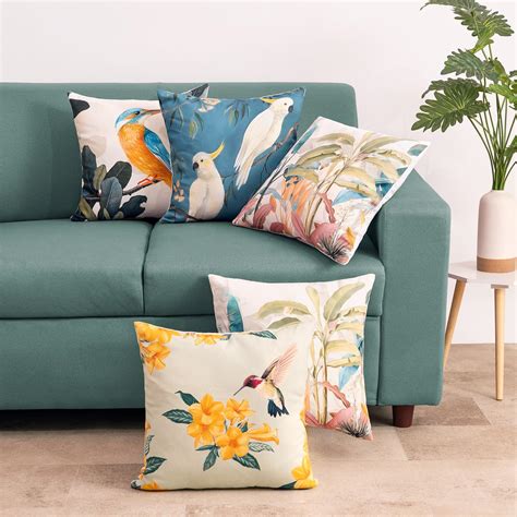Buy haus & kinder Digital Printed 100% Cotton Cushion Cover | Throw ...
