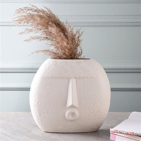 Ceramic Face Vase (Medium) – The Decor Mart