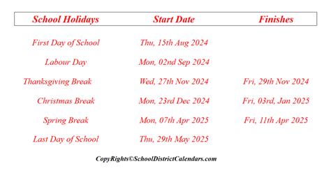 Granite School District Calendar 2024-2025 With Holidays & PDF