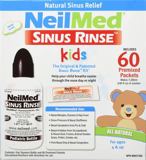 Amazon.com: Neil Med Sinus Rinse Pediatric Packets , Premixed 120/box ...