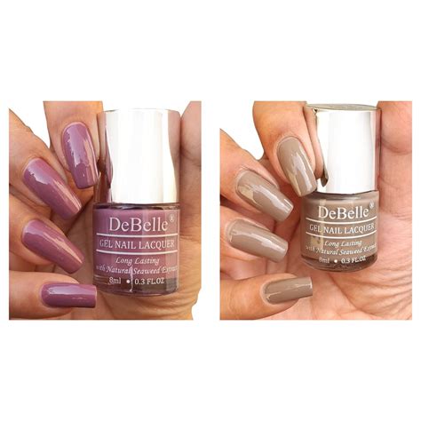 Buy DeBelle Fleur De Pearl Shiny Finish Nail Polish Combo Gift Set Of 2 ...