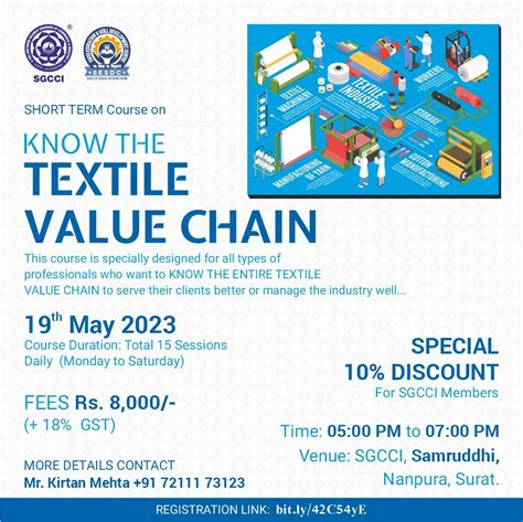 SHORT TERM COURSE on KNOW THE TEXTILE VALUE CHAIN – SGCCI