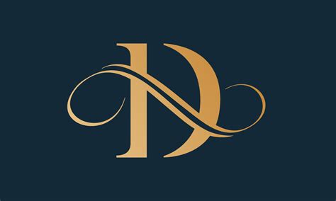 Luxury letter d logo template in gold color. Modern trendy initial luxury d letter logo design ...