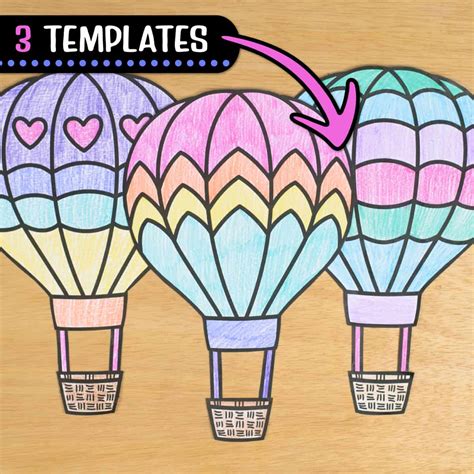Hot Air Balloon Template Printable Frantic Stamper Precision Die Hot