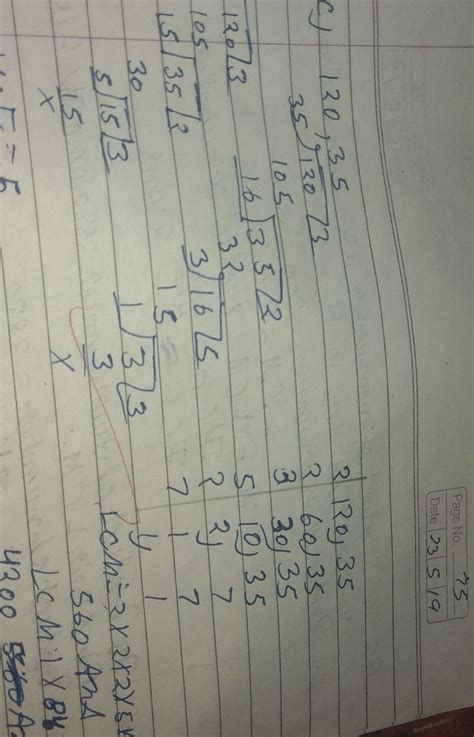 Find the LCM and HCF of the following pairs of integers and verify that ...