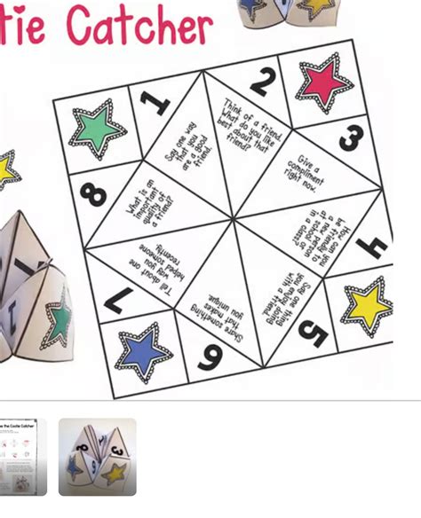 Cootie catcher template with free printable for fortune teller game ...
