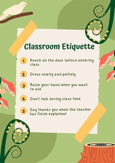 Image result for Classroom Rules Poster Examples