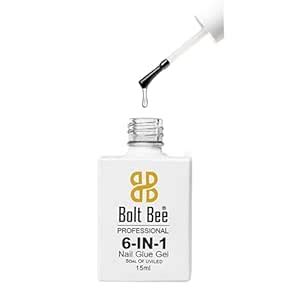 Buy Bolt Bee 6-in-1 Glue 15ml – Base Coat, Nail Glue, Strengthener ...