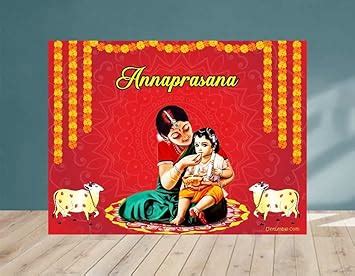 Untumble Annaprashan Decor Banner with Mother feeding baby design ...