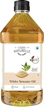 Farm Naturelle 100% Virgin Cold Pressed White Sesame Seed Cooking Oil ...