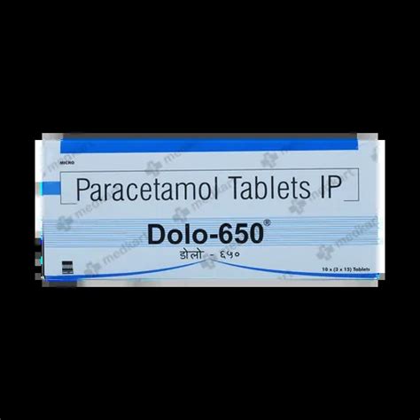 DOLO 650MG TABLET 15'S Price, Uses, Side Effects & Substitutes | Medkart