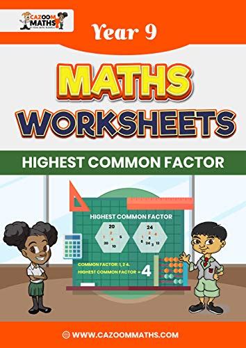 Year 9 Maths Worksheets: Highest Common Factor eBook : Cazoom Maths ...