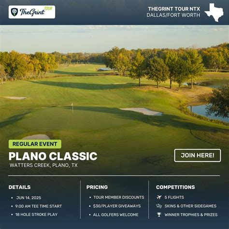 2025 NTX PLANO CLASSIC, The Courses at Watters Creek, Plano, 14 June ...