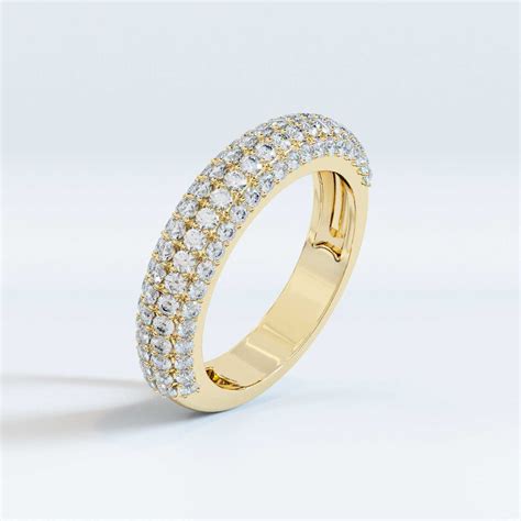 Round Lab-Grown Diamond Cluster Wide Half-Eternity Ring | Anantaa Diamonds