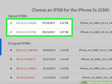 How to Downgrade iOS Version Using iTunes 的图像结果