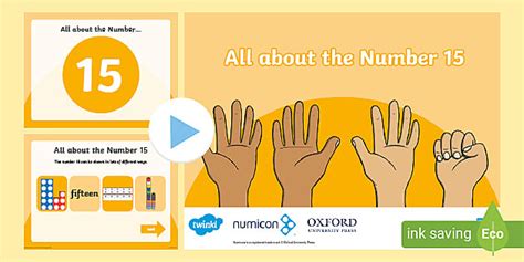 All About Number 15 PowerPoint Including Numicon Shapes