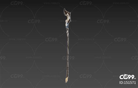 木制木质魔杖 法杖 权杖 古老魔法邪恶巫师-cg模型免费下载-CG99