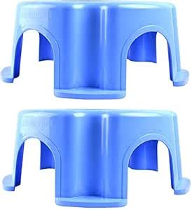 Samruddhi P63 Set of Two Bathroom Stools (Blue) : Amazon.in: Home & Kitchen