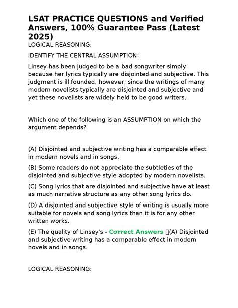 Image result for LSAT Practice Questions Examples