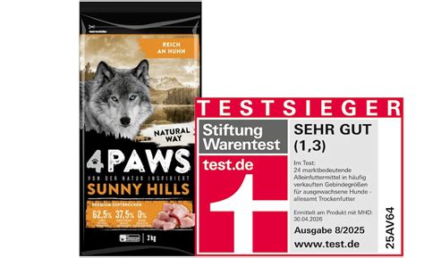 Testsieger: „Sehr gut“ für 4PAWS Sunny Hills bei Stiftung Warentest