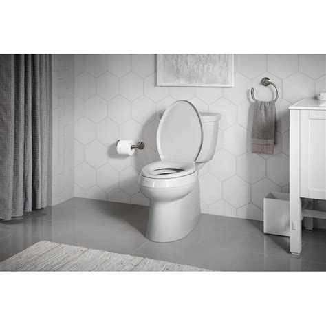 KOHLER Cimarron White Elongated Chair Height 2-piece Toilet 12-in Rough ...