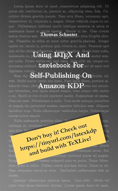 Using LaTeX And tex4ebook For Self-Publishing On Amazon KDP eBook ...